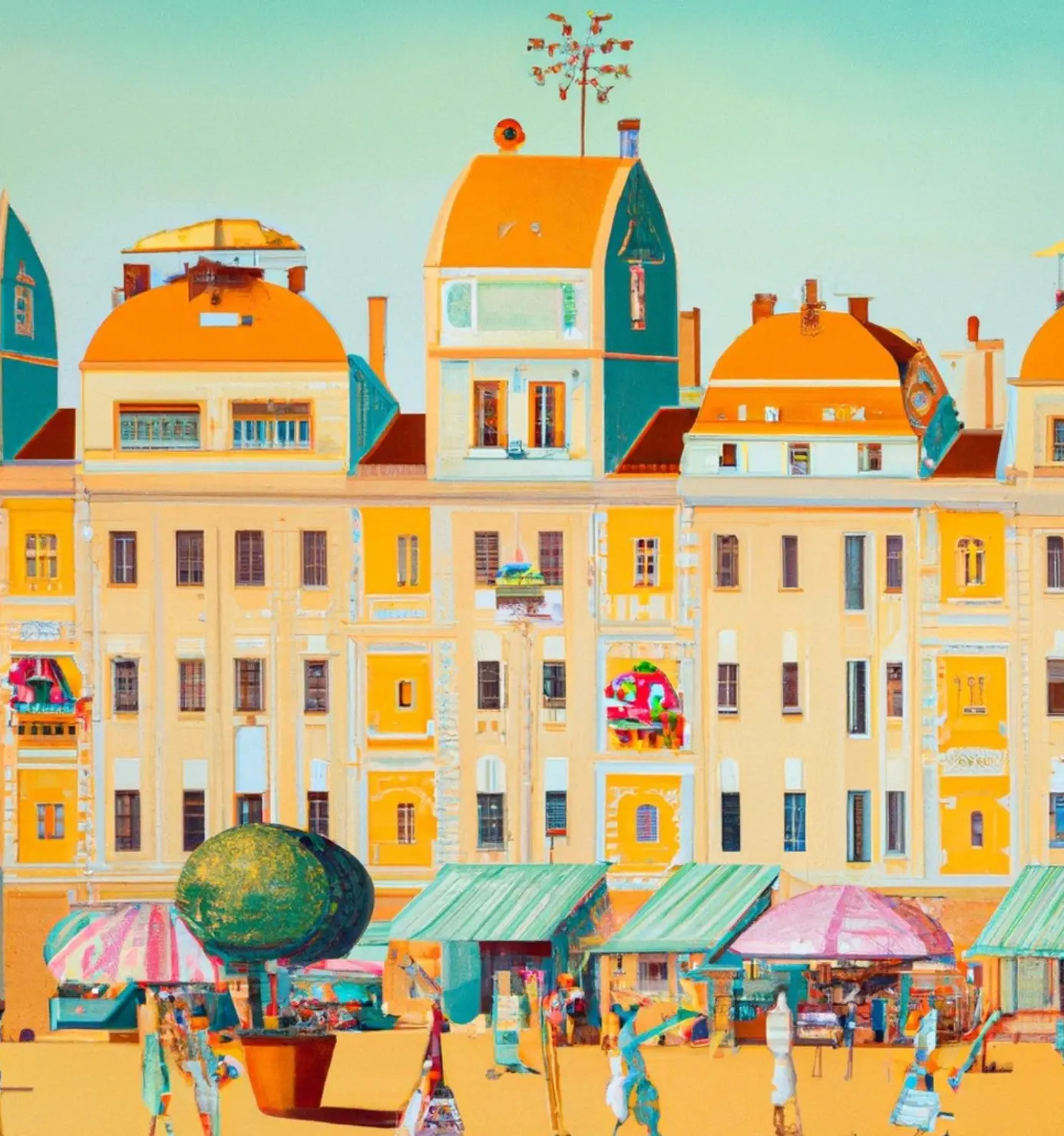 Simon's DALL-E art, "might be nice to live here"