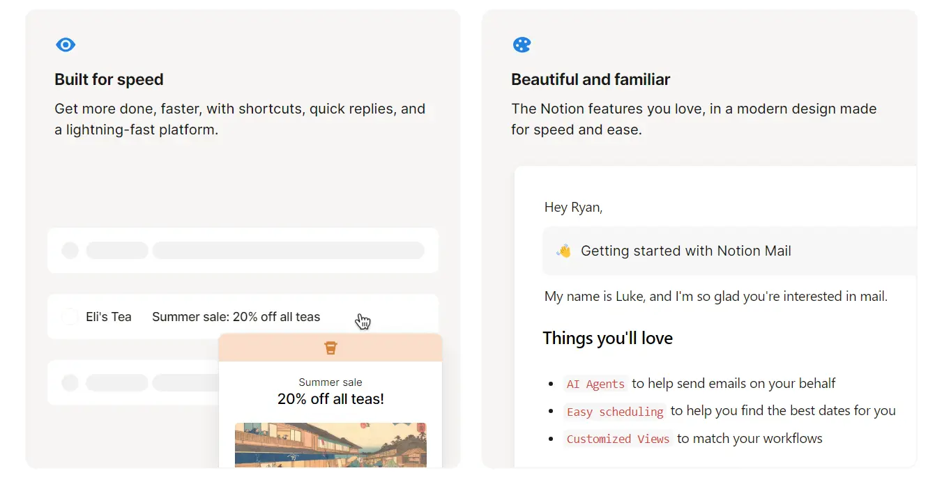 Notion Mail Features