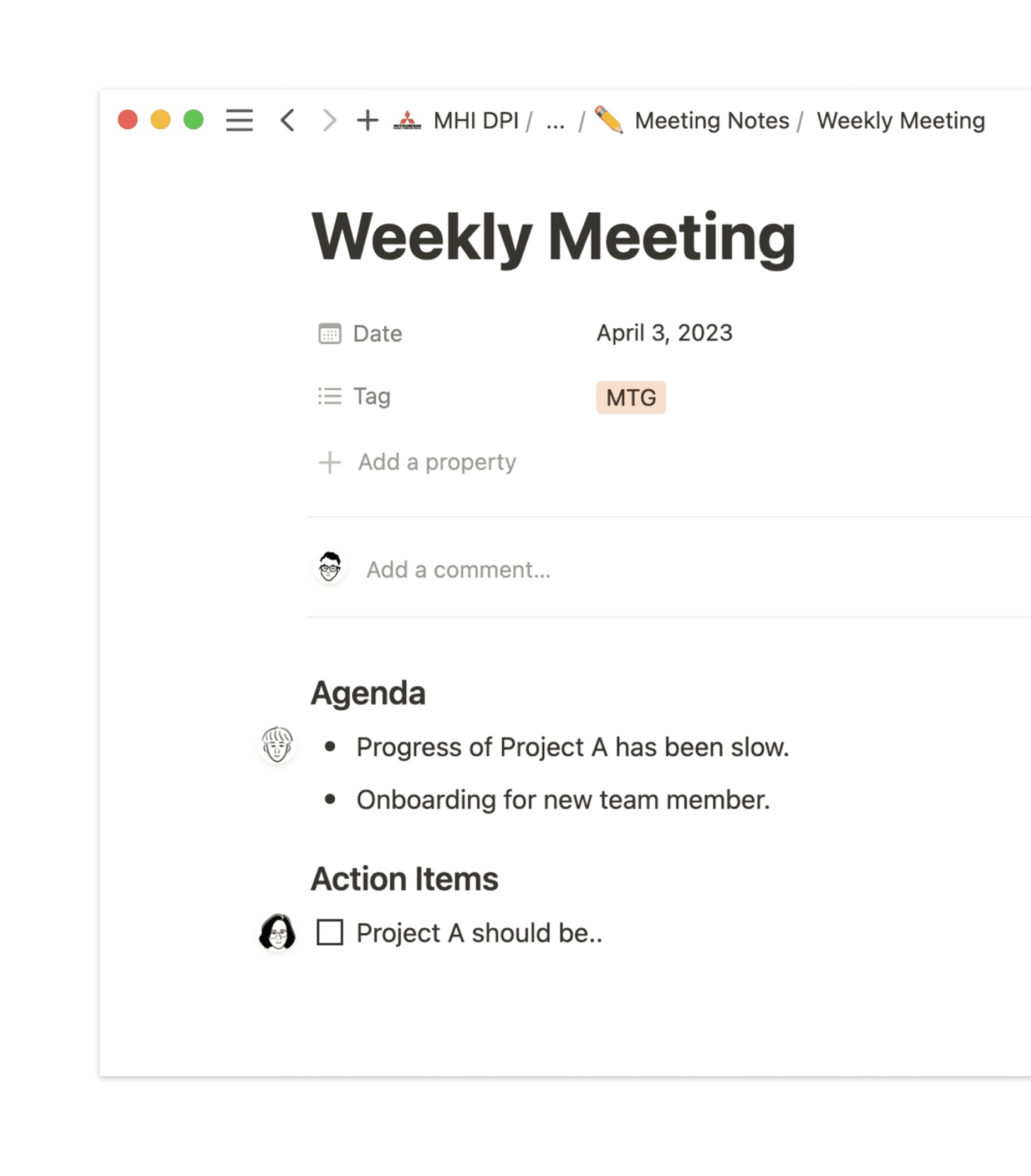 Creating meeting minutes together as a team created a collaborative mindset.