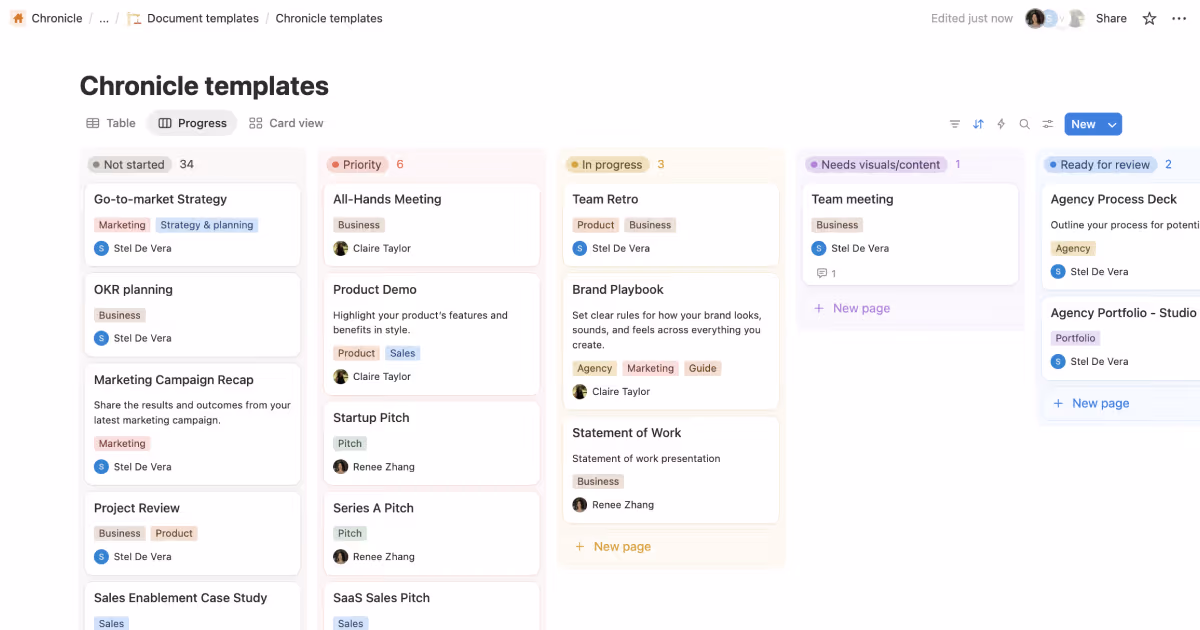 chronicle-templates